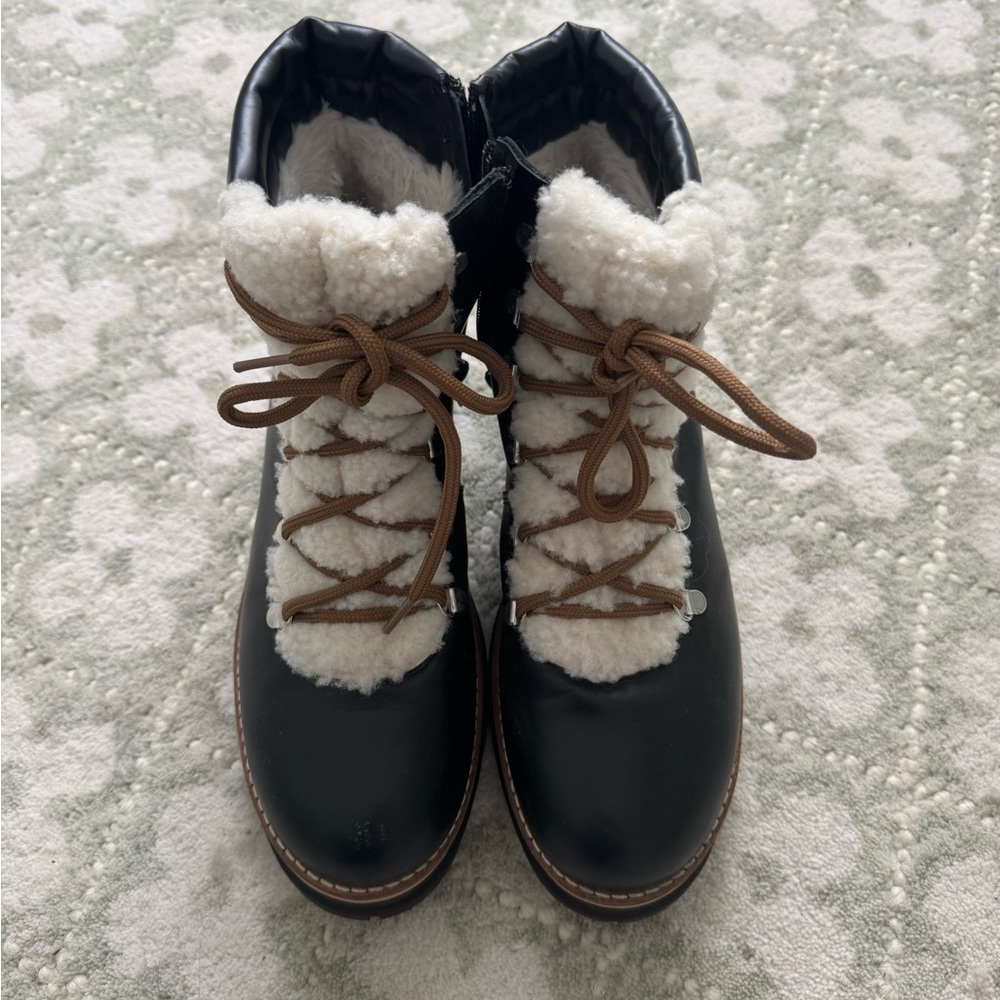 Women's Black and Brown Winter Boots